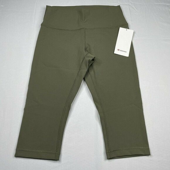 Lululemon Wunder Under High Rise Crop Legging  17" Sage Green NEW - Picture 3 of 14